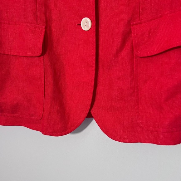 Lauren Ralph Lauren Womens 100% Linen Blazer Jacket Single‎ Breasted Size 8 EUC - Picture 15 of 15